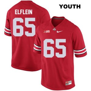 Youth NCAA Ohio State Buckeyes Pat Elflein #65 College Stitched Authentic Nike Red Football Jersey SV20V32TI